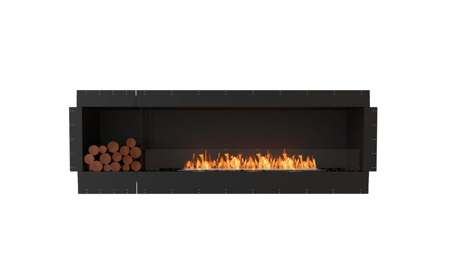 EcoSmart - Flex Fireplace 86SS.BXL - Single Sided - Black
