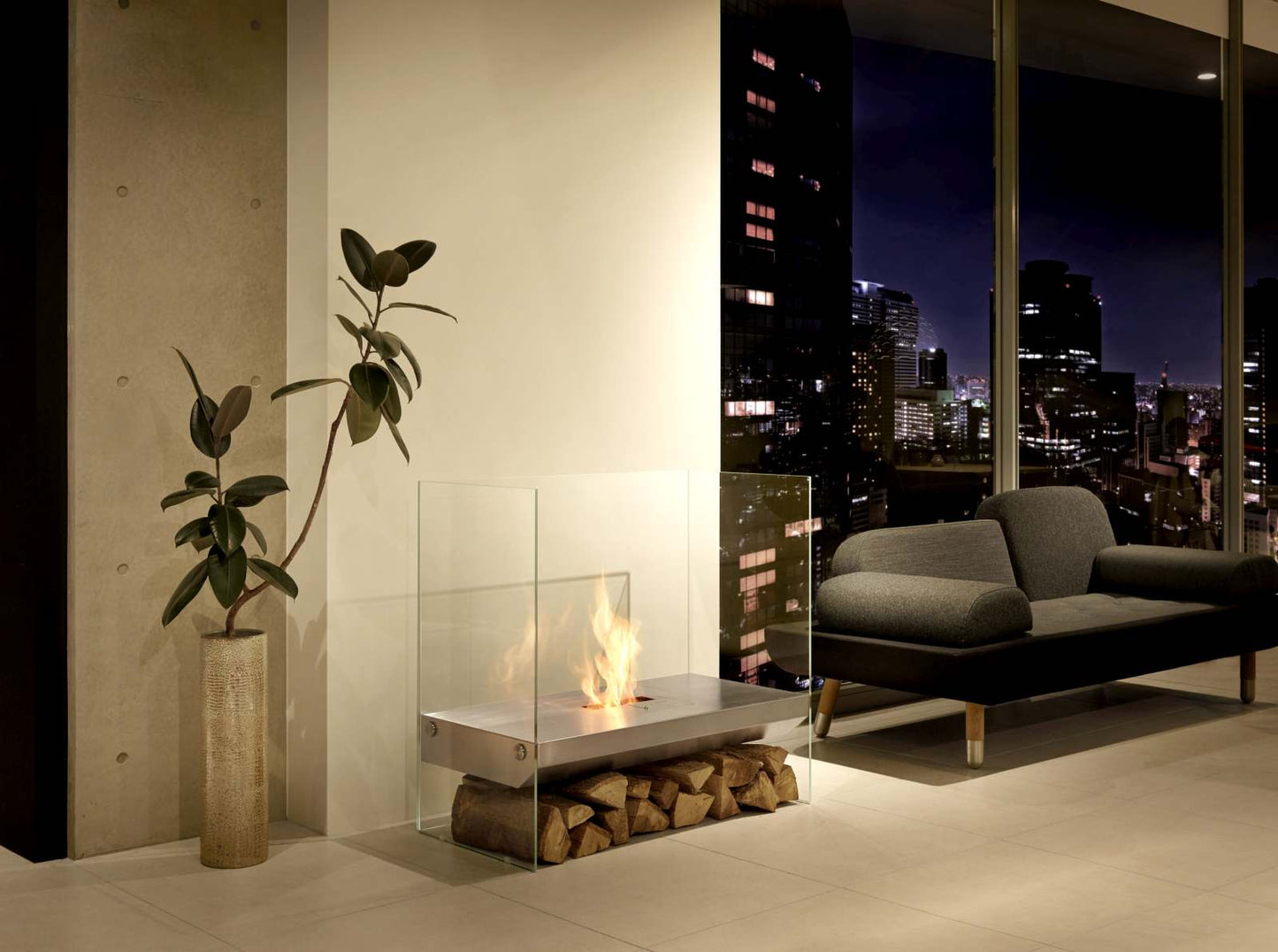 EcoSmart Fire - Free standing - Igloo - Stainless Steel